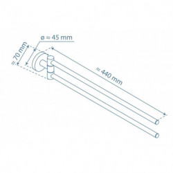 LONDON Handtuchhalter zweiarmig, Chrom