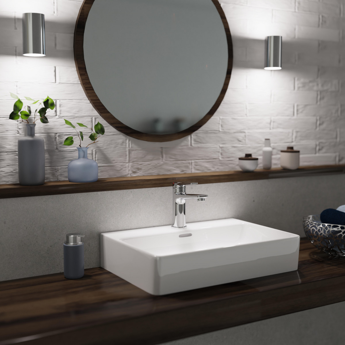 WT 12 in Chrom, Waschtischarmatur mit schlankem Design