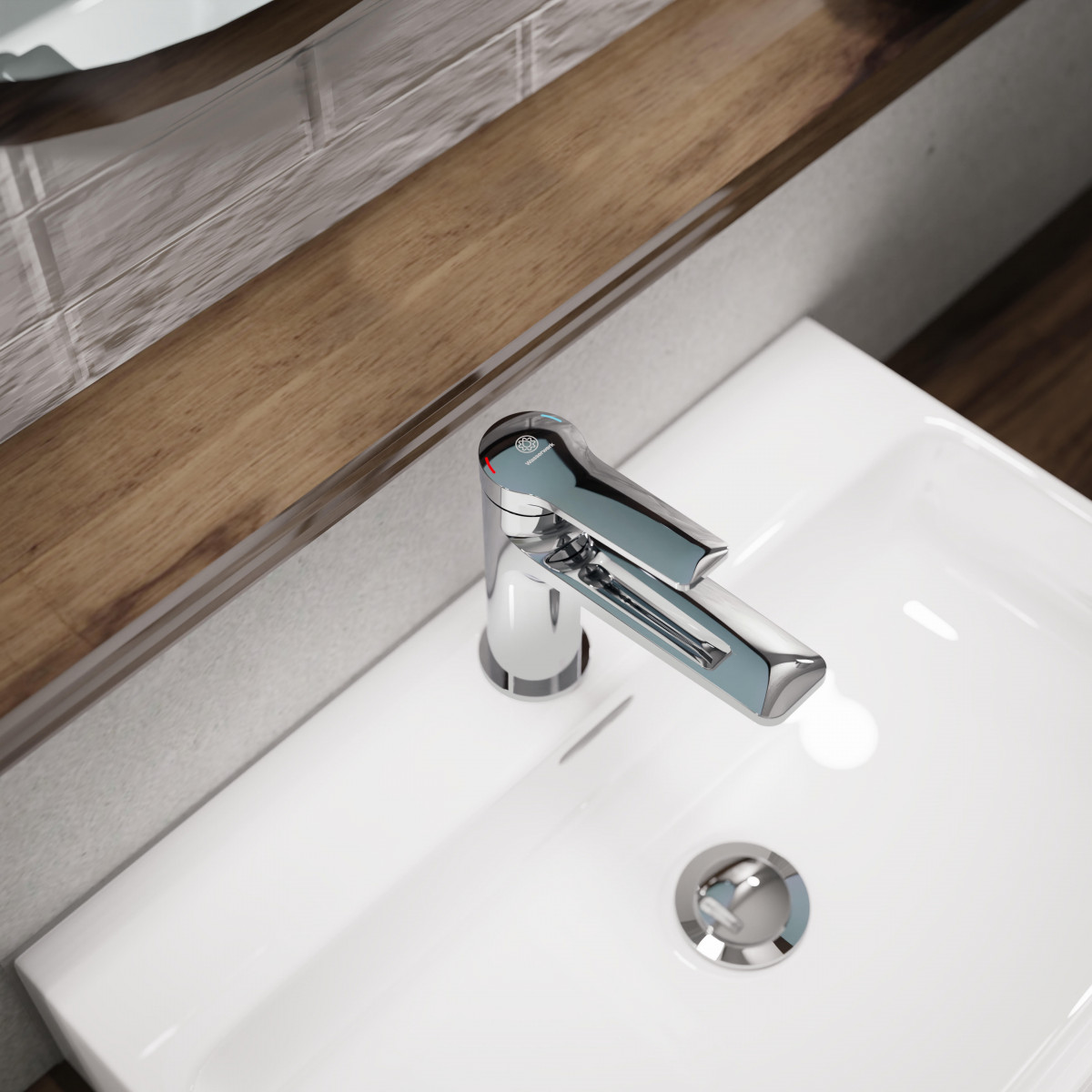 WT 12 in Chrom, Waschtischarmatur mit schlankem Design