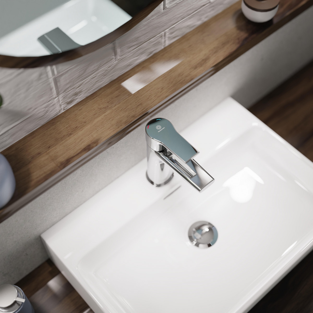 WT 13 in Chrom, Waschtischarmatur mit klassischem Design