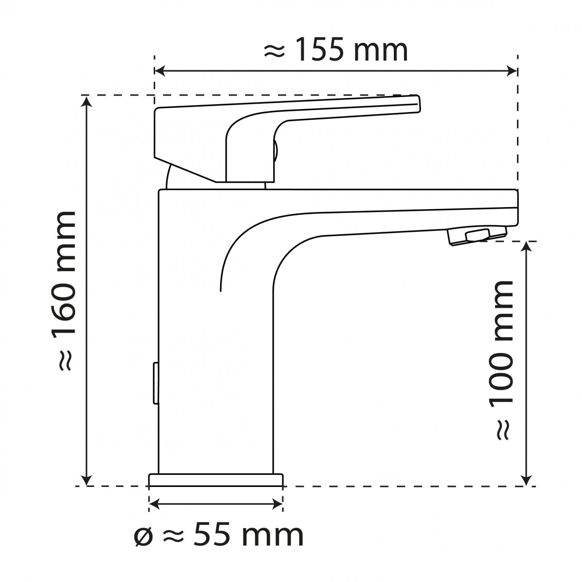WT 13 in Chrom, Waschtischarmatur mit klassischem Design