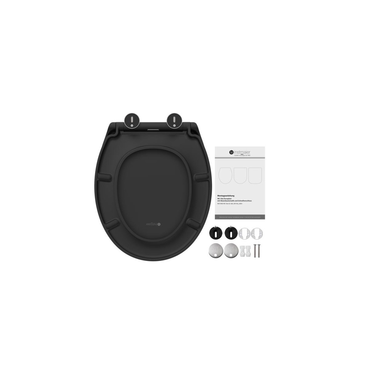 WC-Sitz BLACK TÜV geprüft in O-Form