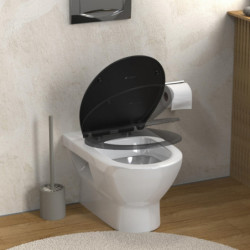 WC-Sitz BLACK TÜV geprüft in O-Form