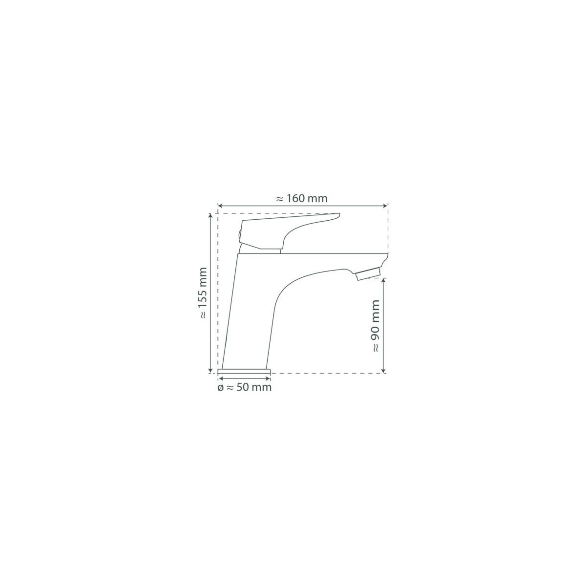 BOSTON Waschtischarmatur, Graphit matt