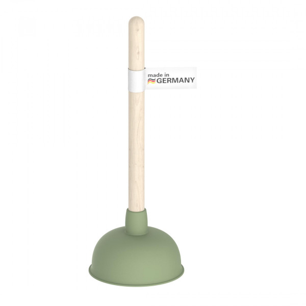Saugglocke, Pömpel in Grün mit Holzgriff, Ø 140 mm Saugglocke, Pömpel in Grün mit Holzgriff, Ø 140 mm