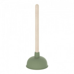 Saugglocke, Pömpel in Grün mit Holzgriff, Ø 140 mm