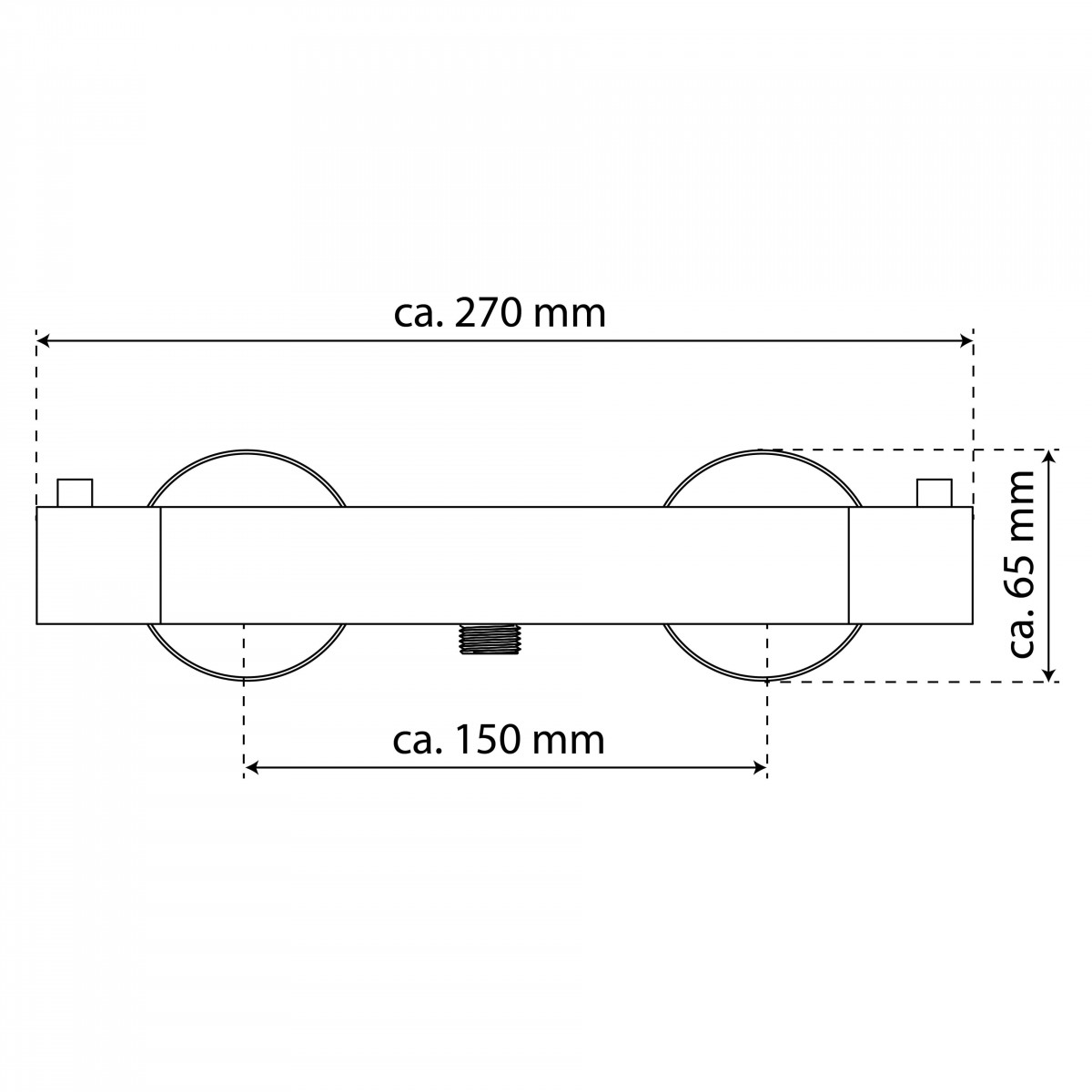 Thermostat Duscharmatur CARNEO, Chrom