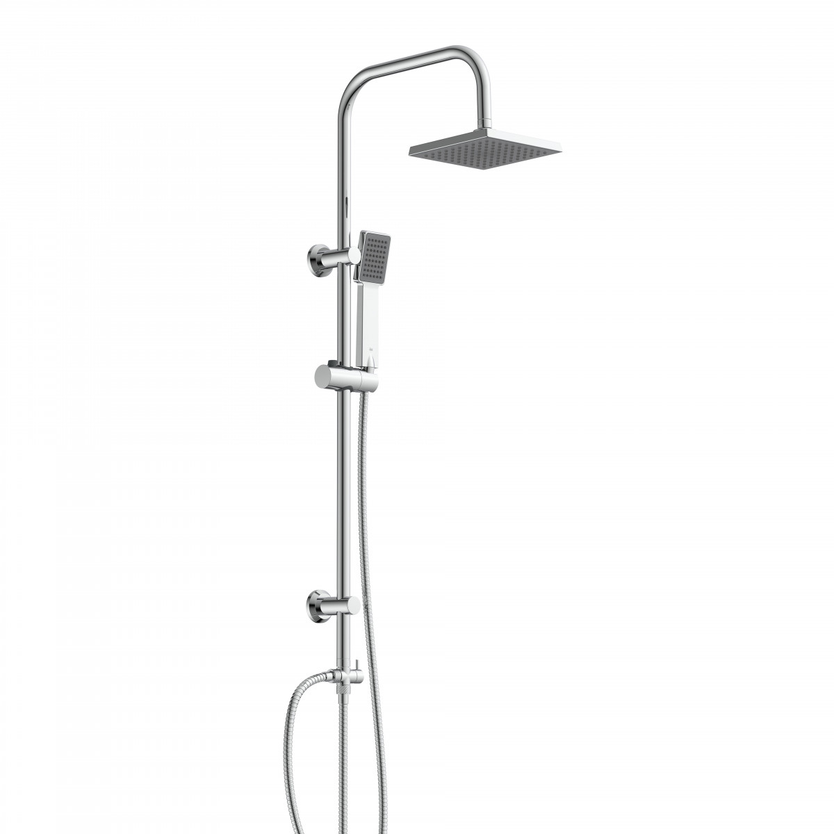 Überkopf-Brauseset EASY ENERGY, Regendusche, großer Duschkopf, Chrom