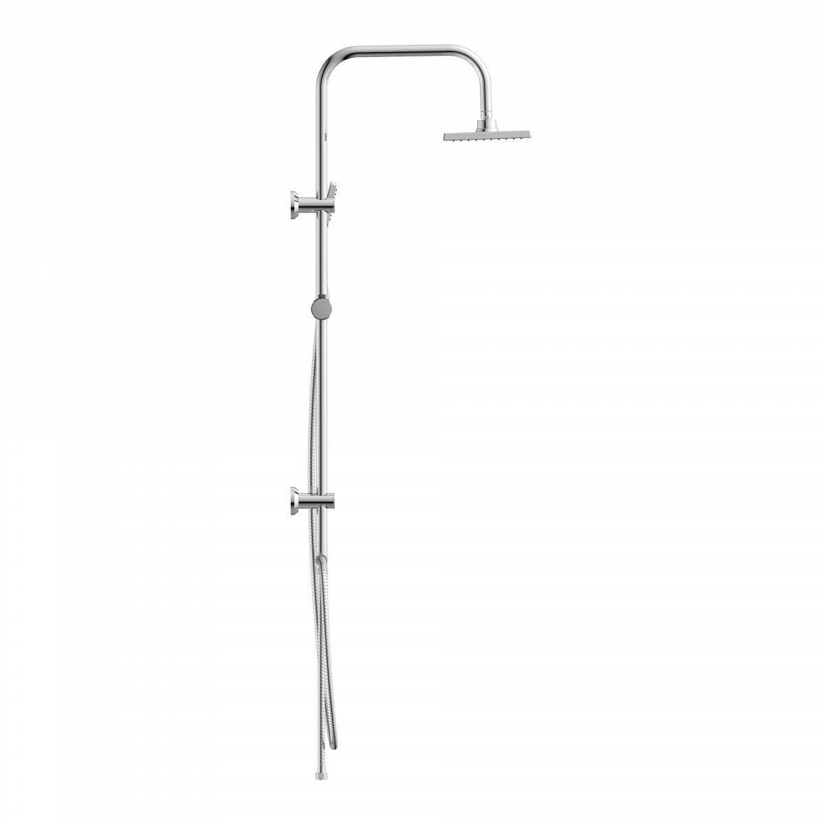 Überkopf-Brauseset EASY ENERGY, Regendusche, großer Duschkopf, Chrom