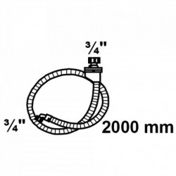 WAS Sicherheits-Zulaufschlauch, 3/4\"IG x 2 m x 3/4\"IG, 10bar/90°C"