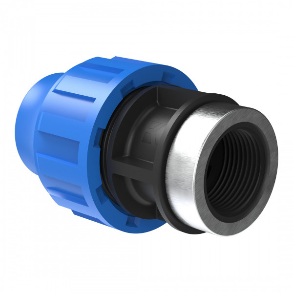 Übergangsstück, 20 mm auf 1/2\" IG, Klemmfitting für HDPE" Übergangsstück, 20 mm auf 1/2\" IG, Klemmfitting für HDPE"
