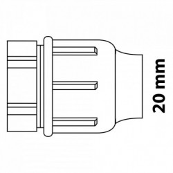 Fitting Endstück, 20 mm, Klemmfitting für HDPE