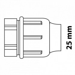 Fitting Endstück, 25 mm, Klemmfitting für HDPE