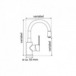 Waschtischarmatur FLEXO, Chrom/Weiß