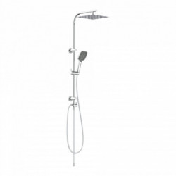 Überkopf-Brauseset EASY DELUXE, Regendusche, großer Duschkopf, Chrom