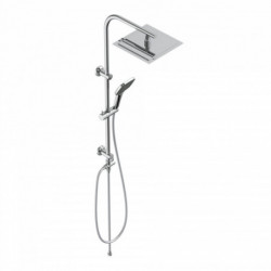 Überkopf-Brauseset EASY DELUXE, Regendusche, großer Duschkopf, Chrom