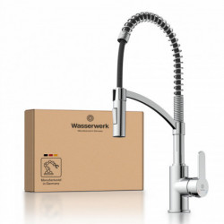 WK 3 in Chrom, Küchenarmatur mit innovativem Spiralfeder-Design