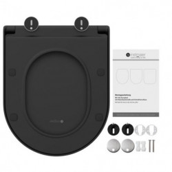WC-Sitz BLACK TÜV geprüft in D-Form