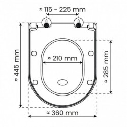 WC-Sitz BLACK TÜV geprüft in D-Form
