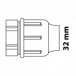 Fitting Endstück, 32 mm, Klemmfitting für HDPE