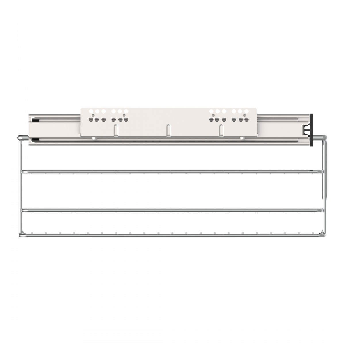 Teleskopschublade, Chrom, für 60 cm Schrank