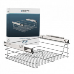 Teleskopschublade, Chrom, für 60 cm Schrank