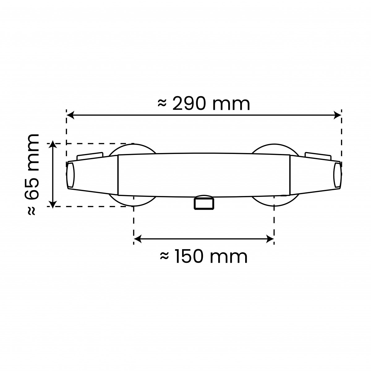 Duschthermostat T1, Chrom