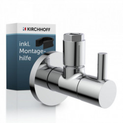 Universal Eckventil mit Schnellverschluss in Chrom