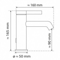 Waschtischarmatur WT 11, Schwarz