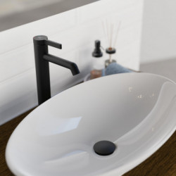 WT 11 XL in Schwarz, Waschtischarmatur für Aufsatzwaschbecken