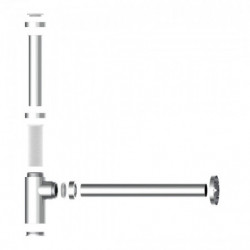 Design-Flaschensiphon, Chrom, 1 1/4\" x 32 mm"