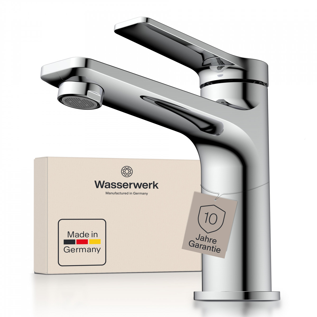 WT 12 in Chrom, Waschtischarmatur mit schlankem Design
