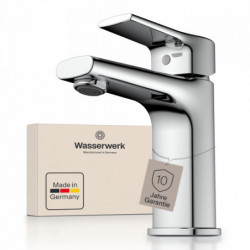 WT 13 in Chrom, Waschtischarmatur mit klassischem Design