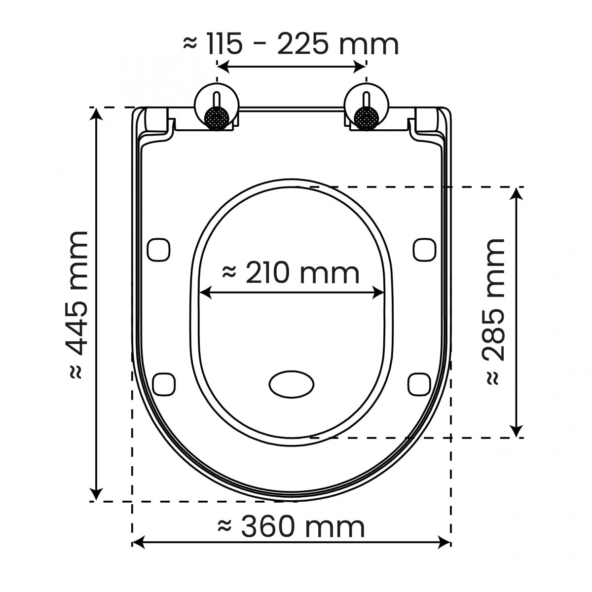 WC-Sitz WHITE TÜV geprüft in D-Form