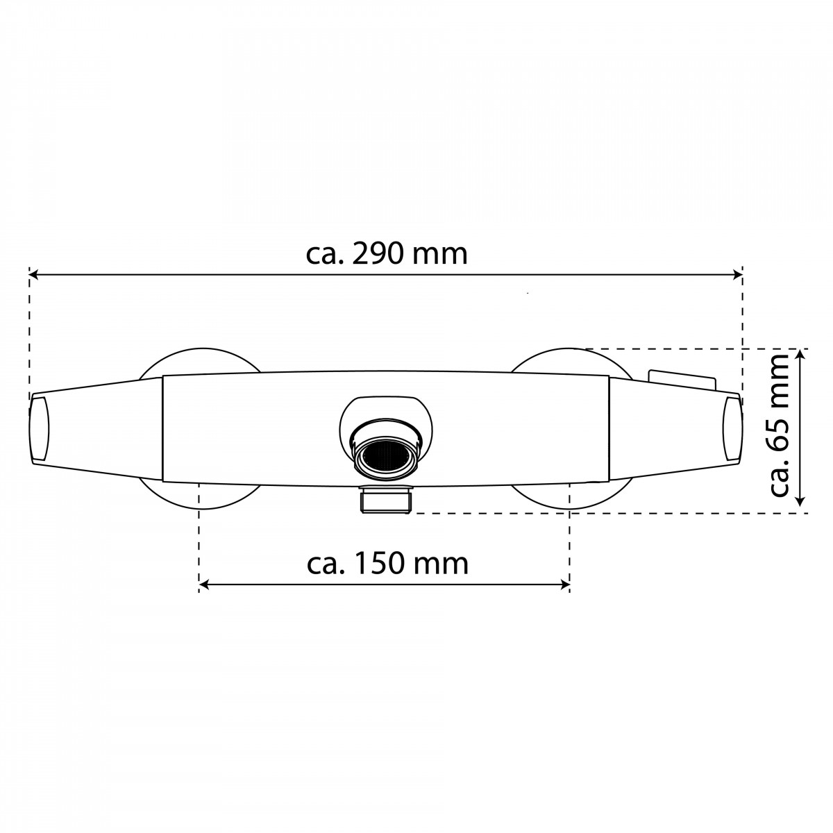 Wannenfüllthermostat T2, Chrom
