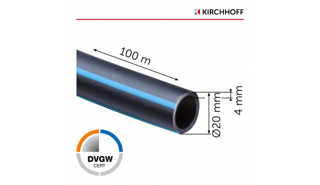 KIRCHHOFF 100m HDPE Rohr -ø 20mm