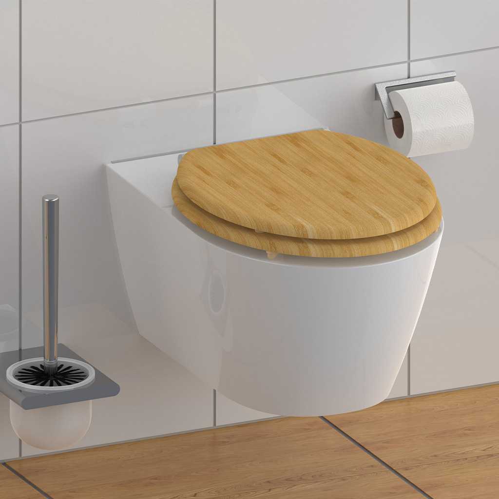 Toilettendeckel aus Bambus
