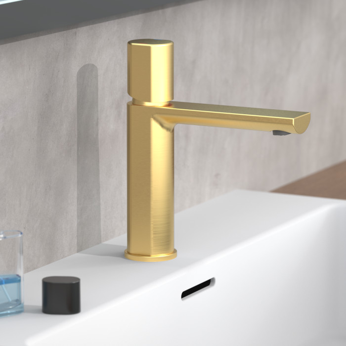 Farbwelten für dein Badezimmer in Gold und Kupfer